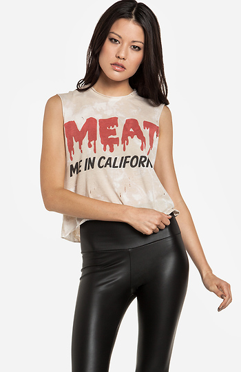 The Laundry Room Meat Me In California Lightning Crop Tee Slide 1