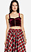 Velvet Bustier Crop Top Thumb 1