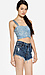 Line & Dot Leopard Denim Bralette Thumb 3