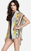 Lucca Couture Striped Fringe Poncho Thumb 3