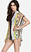 Lucca Couture Striped Fringe Poncho Thumb 3