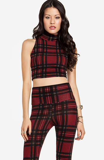 Tartan Plaid Crop Top Slide 1