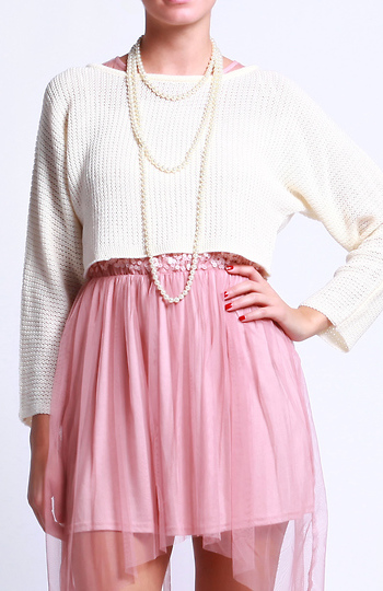 Knit Cropped Top Slide 1