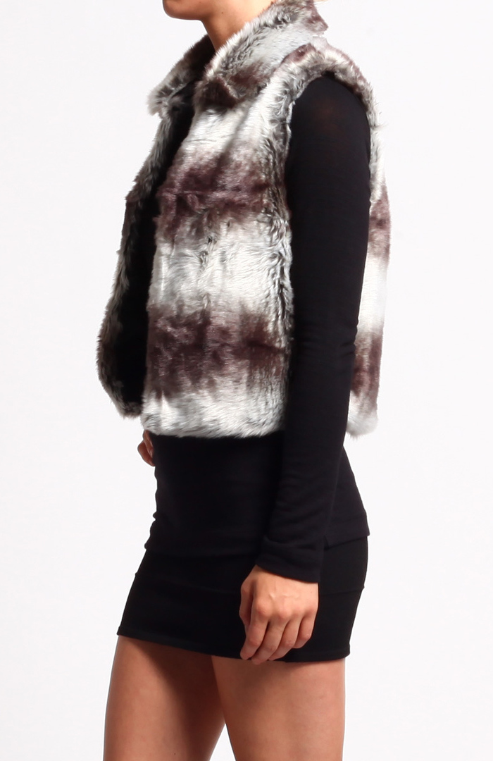 Grey Fur Vest by Jump