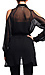 Cut Out Shoulder Chiffon Blouse Thumb 3