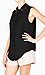 Sleeveless Sheer Studded Collar Top Thumb 2