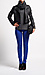 Black Leather Biker Jacket Thumb 5