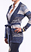 Blue Hue Belted Knit Cardigan Thumb 2