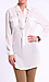 Sheer Button Up Tunic Blouse Thumb 1