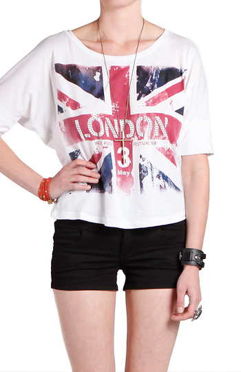 English Flag Printed Tee Slide 1