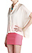 Skinny Collar Blouse with French Sleeve Thumb 2