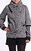 Oversized Collar Tweed Coat Thumb 1