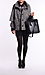 Oversized Collar Tweed Coat Thumb 5