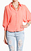 Coral Button Down Blouse Thumb 1