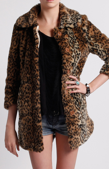 Leopard Print Coat Slide 1