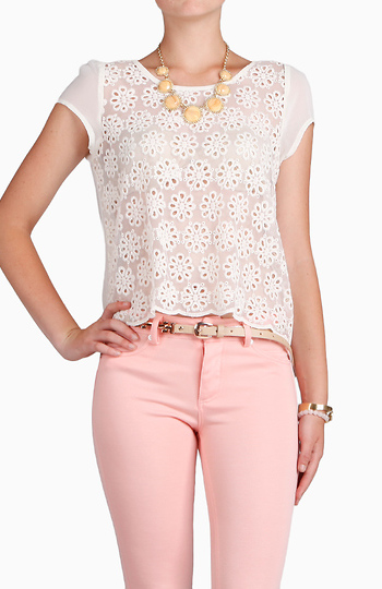 Daisy Eyelet Top Slide 1