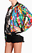 Wild Print Neon Bomber Jacket Thumb 2