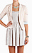 White Striped Cuff Blazer Thumb 1