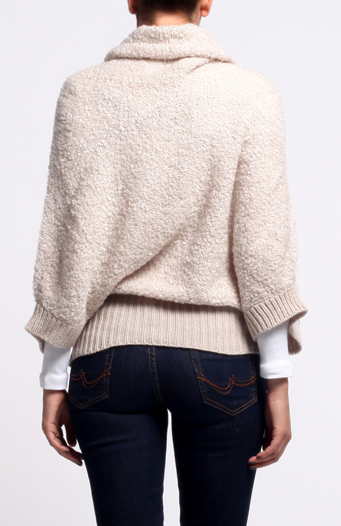 Boucle Cowl Neck Sweater by Lumiere