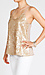 Gold Sequin Sheer Back Top Thumb 2