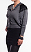 Leather Shoulder Scale Batwing Cardigan Thumb 2