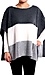 Knitted Color Block Poncho Thumb 1