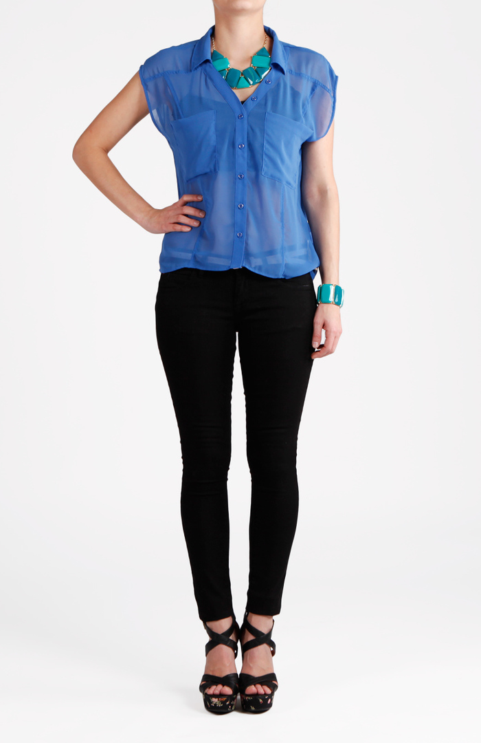 Sleeveless Sheer Top by Mustard Seed