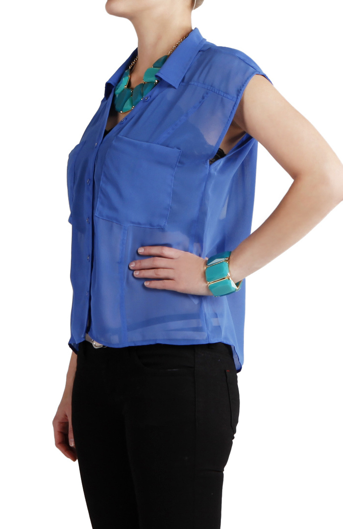 Sleeveless Sheer Top by Mustard Seed