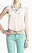 High-Low Sleeveless Button-Down Thumb 1