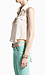 High-Low Sleeveless Button-Down Thumb 2