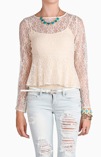 Lace Flirty Top Slide 1