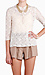 Lace Button Down Blouse Thumb 1