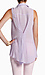 Sleeveless Button Down Top with Cinched Back Thumb 3