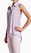 Sleeveless Button Down Top with Cinched Back Thumb 2