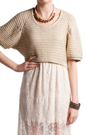 Cropped Sweater Top Slide 1