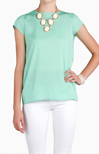 Mint Drape Back Top Slide 1