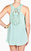 Sleeveless Crochet Back Overlap Top Thumb 3