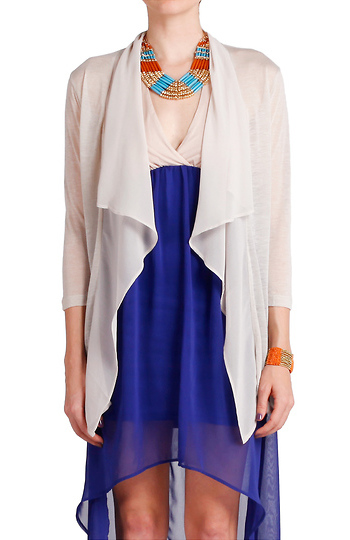 Sheer Drape Cardigan Slide 1