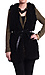 Faux Fur Gilet with Leather Belt Thumb 1