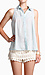 Sleeveless Button Down Top Thumb 1