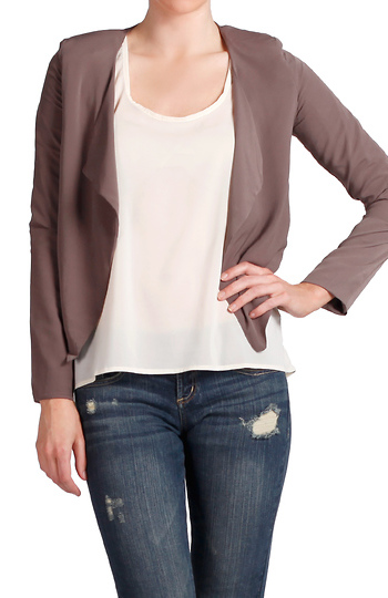 Cascade Open Front Drape Blazer Slide 1