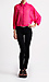 Sheer Batwing Collar Blouse Thumb 5