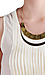 3-Tonal Overlap Curved Pendant Necklace Thumb 4