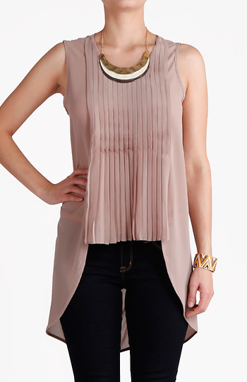 Knife Pleated Sleeveless Top Slide 1