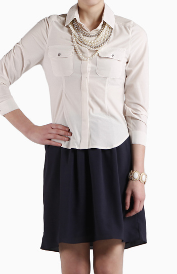 Classic Button Down Blouse Slide 1