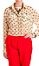 Swan Print Cropped Blouse Thumb 1