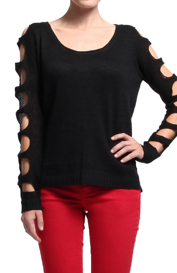 Cut-Out Sleeve Top Slide 1