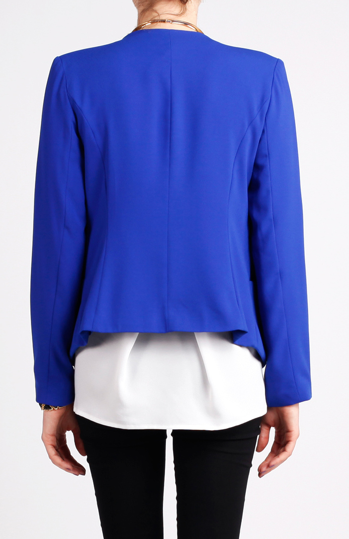 Classic Patch Pocket Blazer in Royal Blue DAILYLOOK