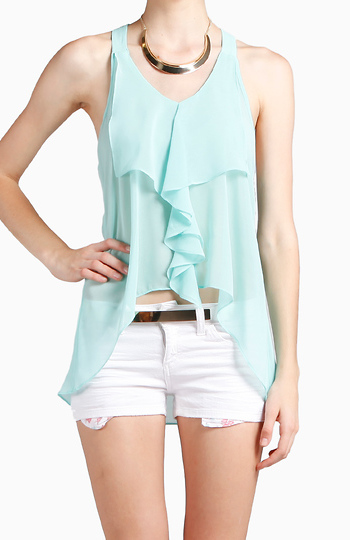 Ruffle Front Top Slide 1
