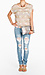 Sequin and Lace Striped Tee Thumb 5